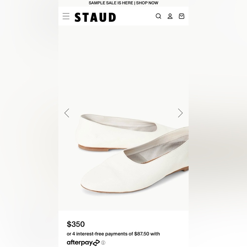 STAUD Alba Flats White 39.5